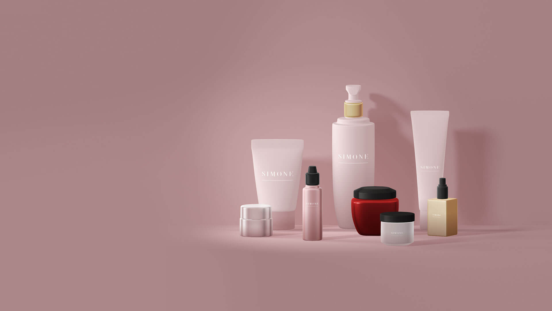 Beauty products poster background